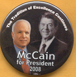 John McCain Campaign Button 2008